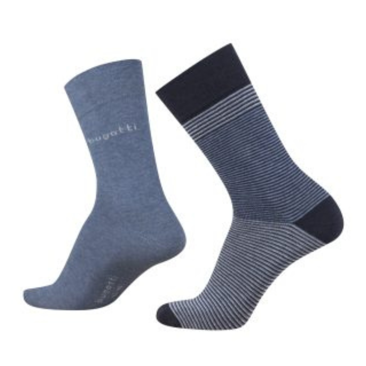 Set 2 perechi sosete, barbati, Bugatti, bumbac, 611015, 39 - 42 EU / 43 - 46 EU, albastre