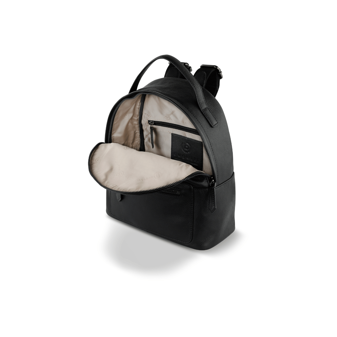 Rucsac dama, Bugatti, seria Bella, 494805, piele naturala, negru