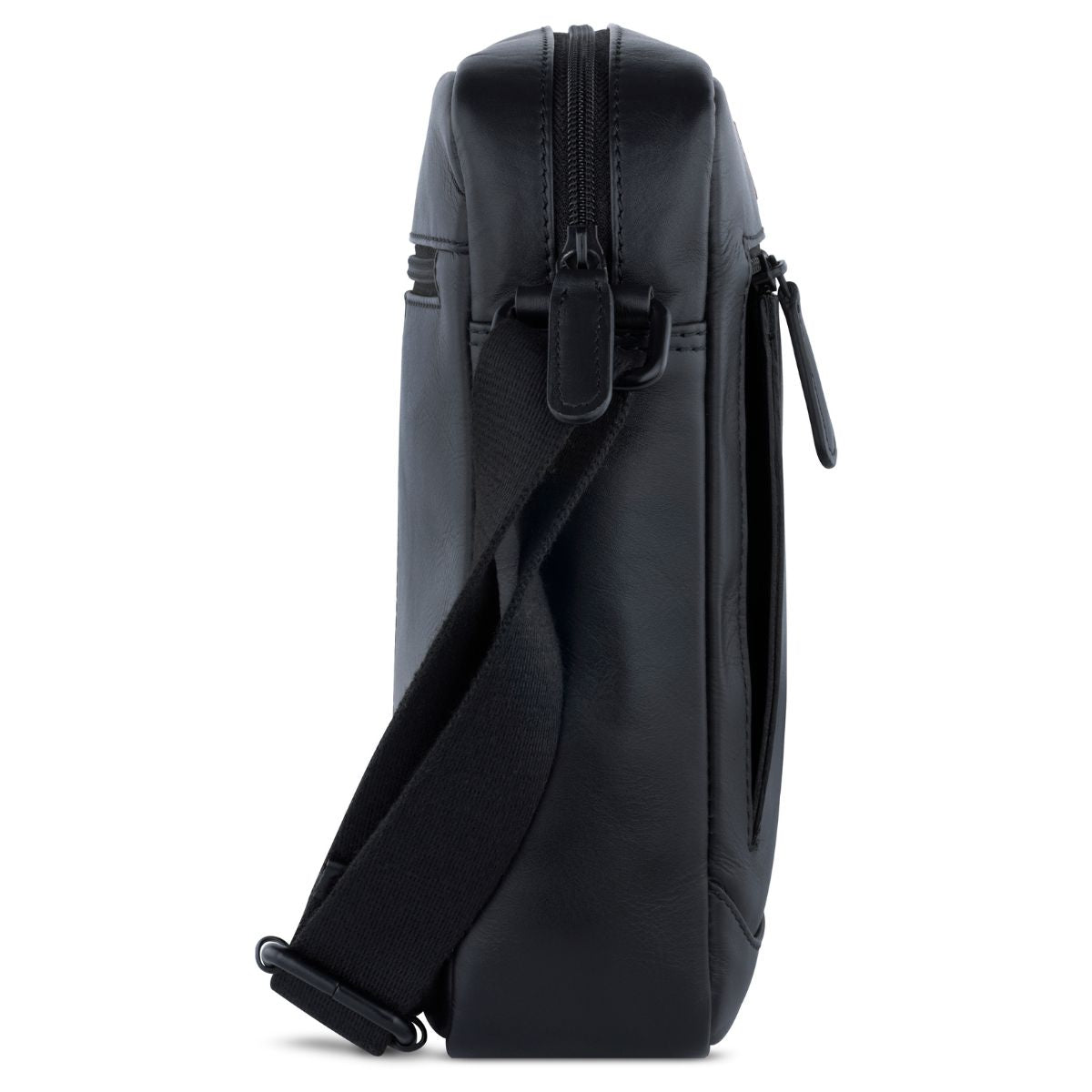 Geanta de Umar pentru Barbati, Piele Naturala, Bugatti, seria Clark, 492351, Neagra, Curea Reglabila, Buzunare Multiple