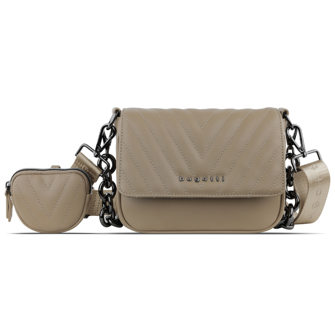 Geanta crossbody dama, bugatti, model SIRA, 493320, crem