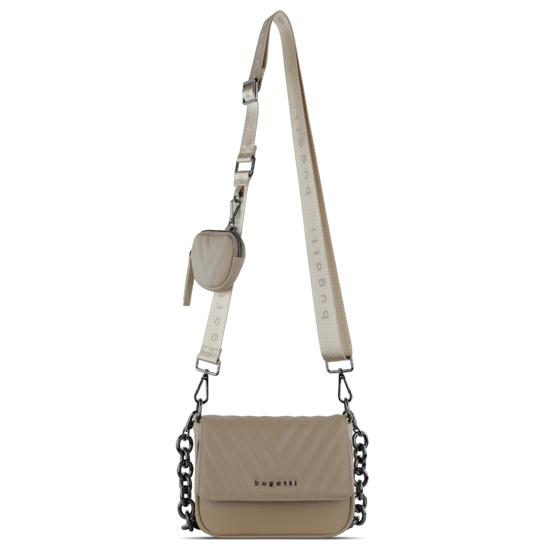 Geanta crossbody dama, bugatti, model SIRA, 493320, crem