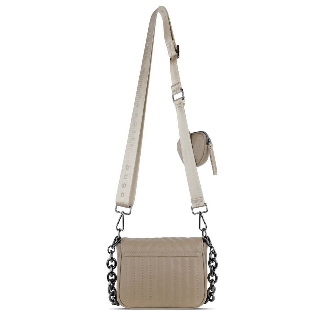 Geanta crossbody dama, bugatti, model SIRA, 493320, crem