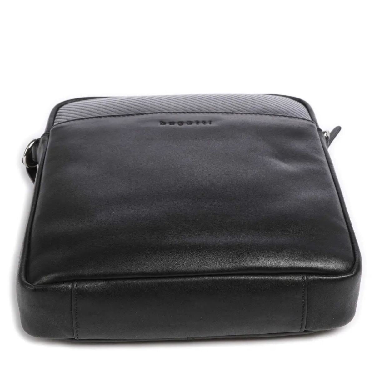 Geanta de Umar pentru Barbati, Bugatti Comet, 492209, Piele Naturala Neagra, Curea Reglabila, Buzunare Multiple
