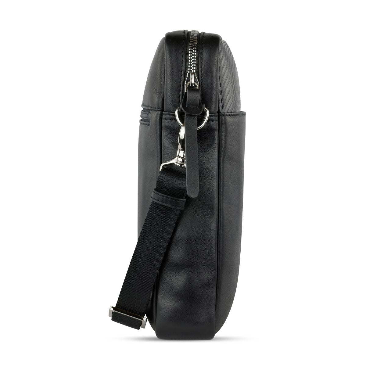 Geanta de Umar pentru Barbati, Bugatti Comet, 492209, Piele Naturala Neagra, Curea Reglabila, Buzunare Multiple