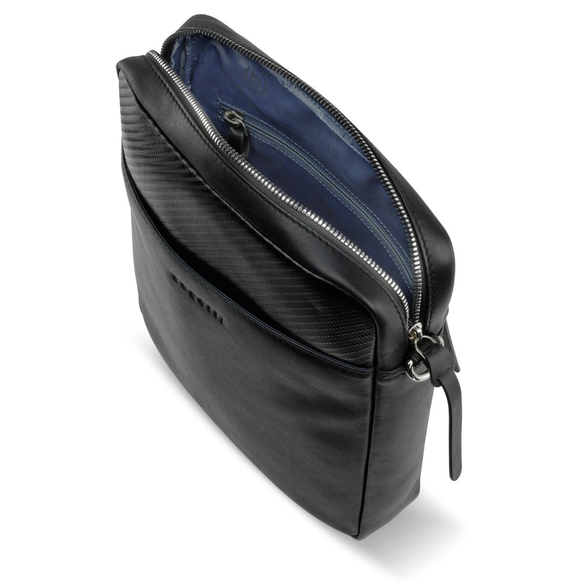 Geanta de Umar pentru Barbati, Bugatti Comet, 492209, Piele Naturala Neagra, Curea Reglabila, Buzunare Multiple