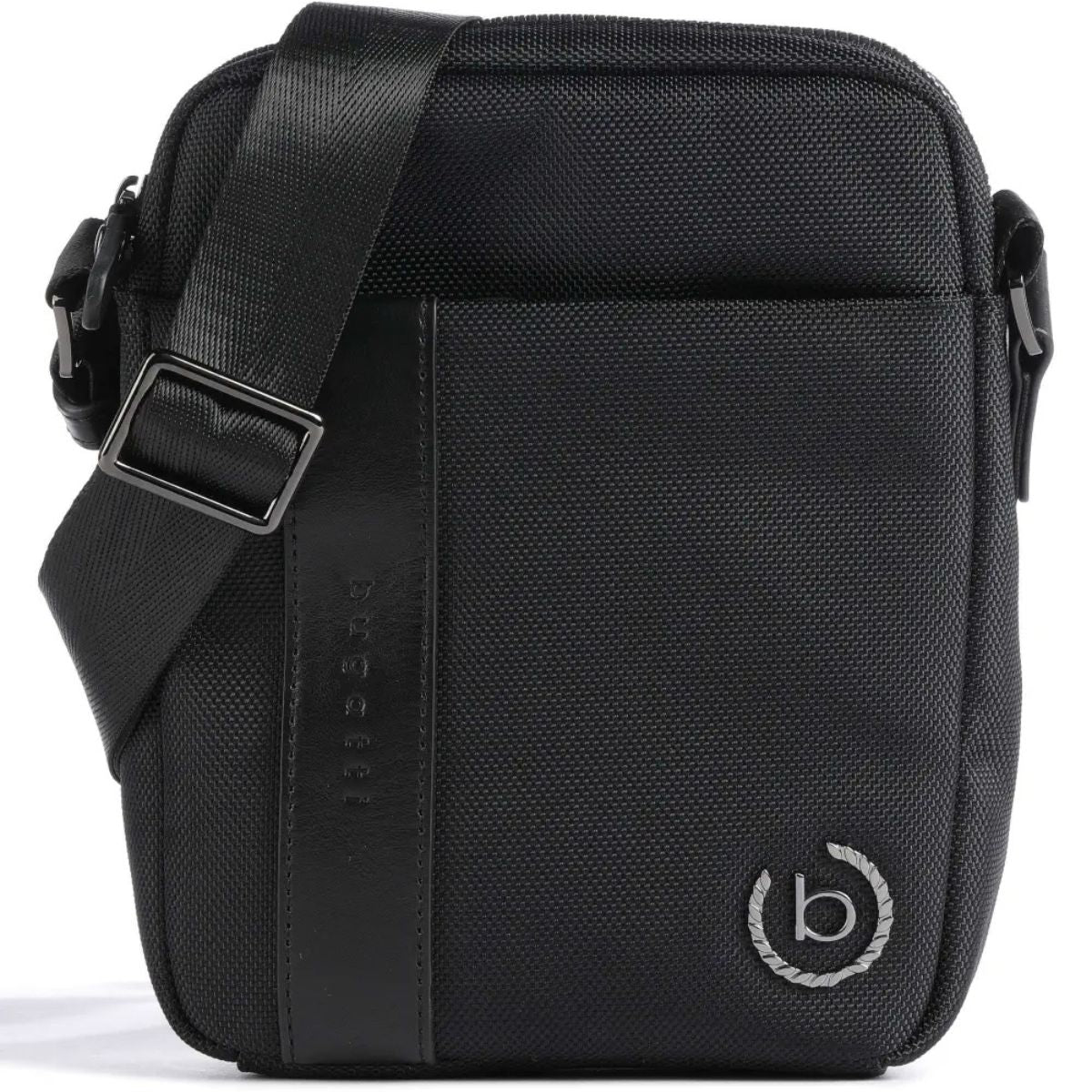 Geanta de Umar pentru Barbati, Bugatti Nero, 496406, Piele Naturala Neagra, Curea Reglabila, Compartimente multiple