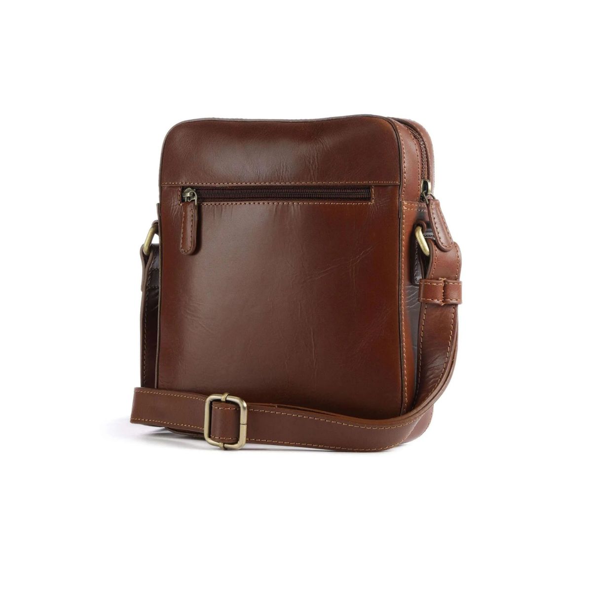 Geantă crossbody bărbați, piele naturala, Bugatti, model REMO, 49239, maro