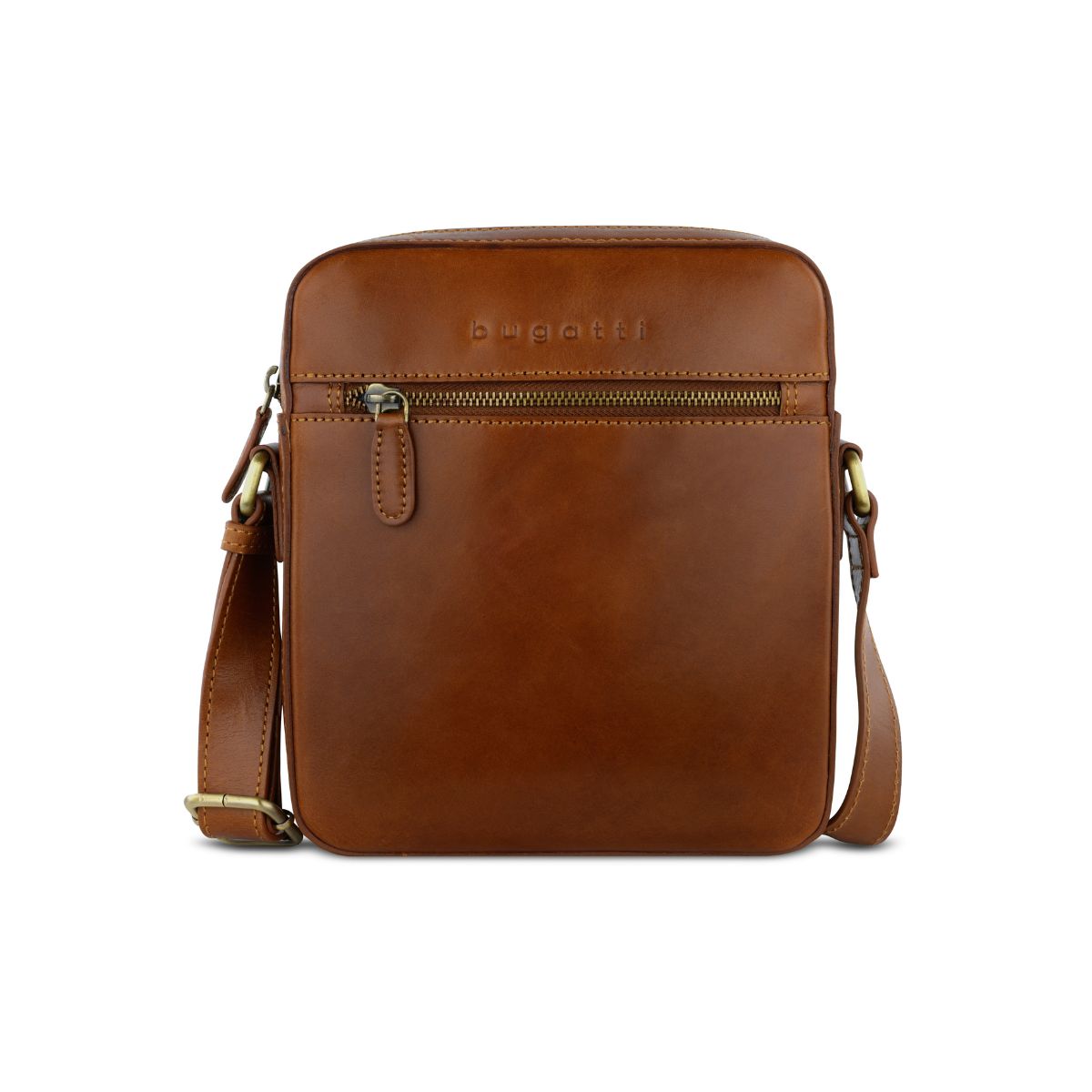 Geantă crossbody bărbați, piele naturala, Bugatti, model REMO, 49239, maro