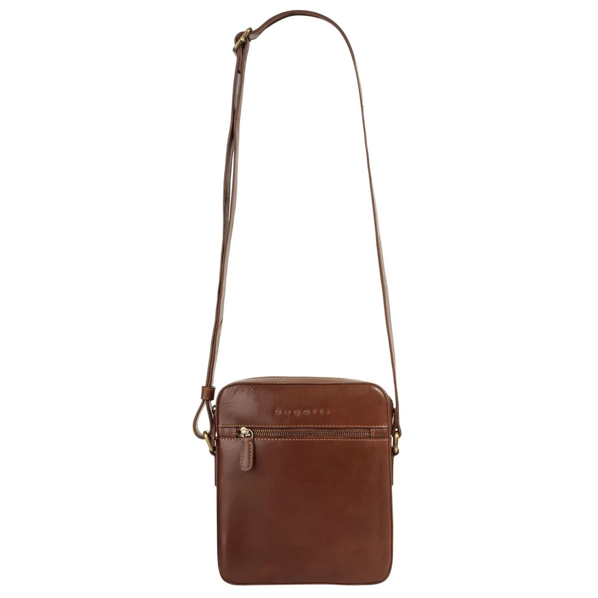 Geantă crossbody bărbați, piele naturala, Bugatti, model REMO, 49239, maro