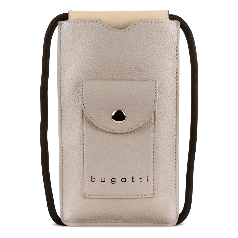 Geanta crossbody pentru telefon, bugatti, seria Ella, crem