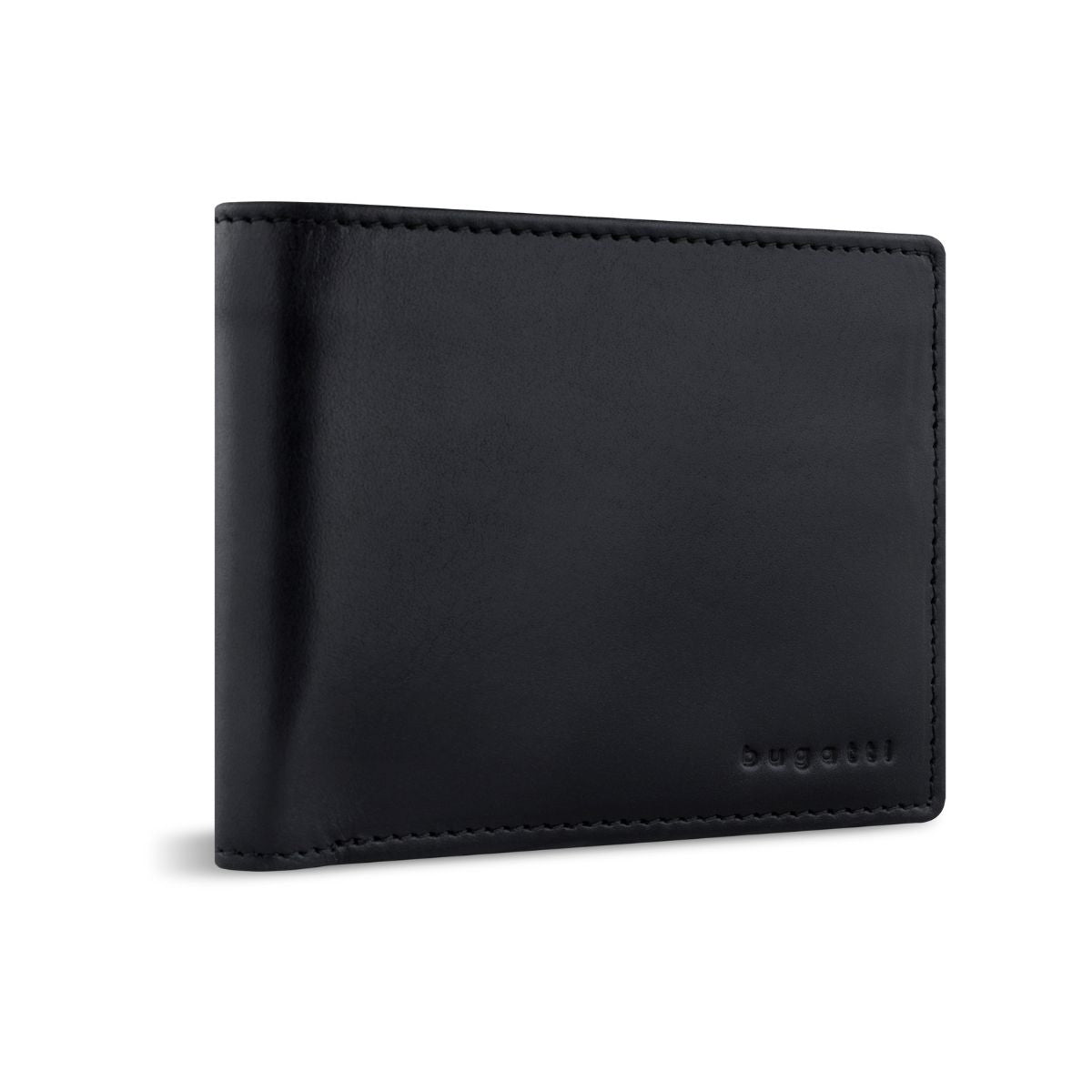 Portofel Barbati Bugatti Remo, 492397, Piele Naturala, RFID, Design Orizontal, Compartiment CI, negru