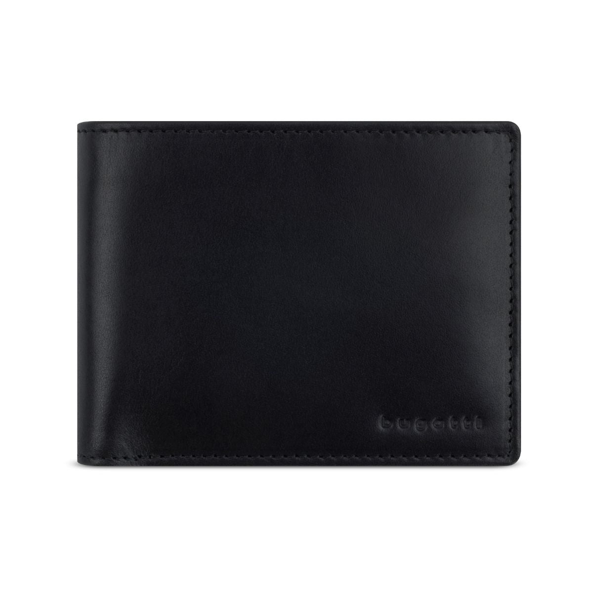 Portofel Barbati Bugatti Remo, 492397, Piele Naturala, RFID, Design Orizontal, Compartiment CI, negru