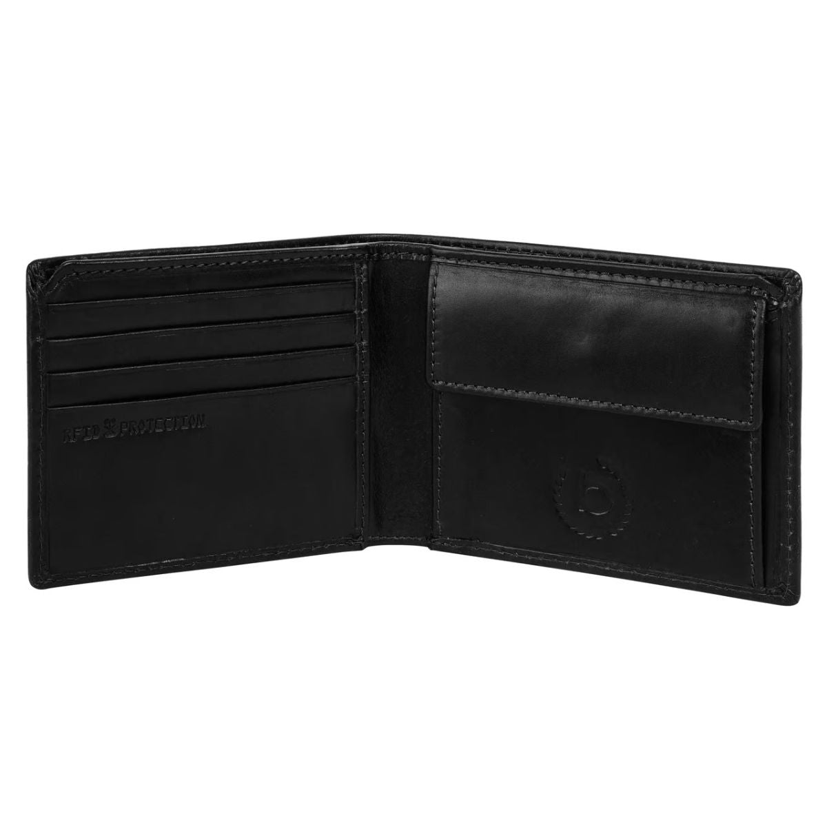 Portofel Barbati Bugatti Remo, 492397, Piele Naturala, RFID, Design Orizontal, Compartiment CI, negru