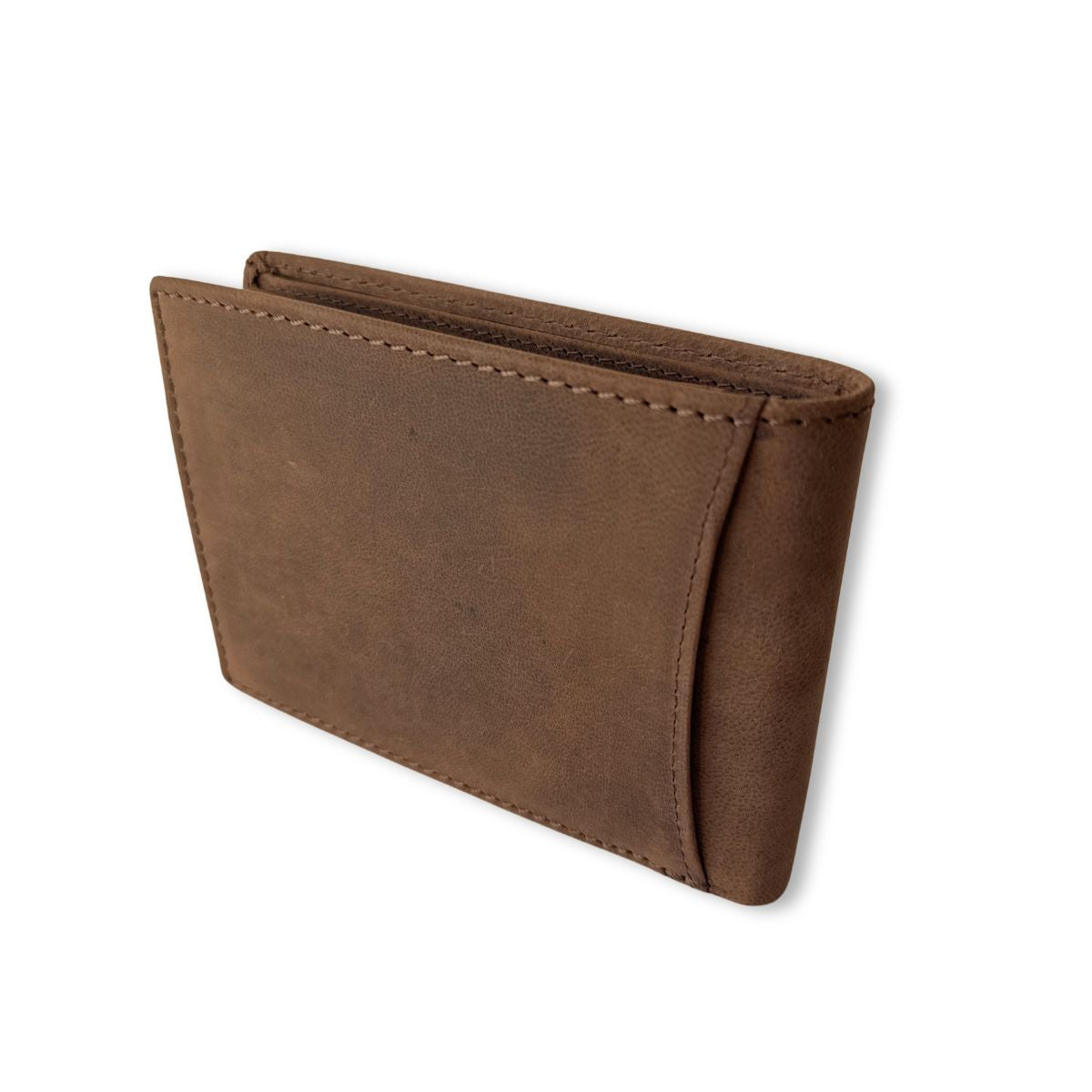 Portofel barbati, clasic, piele naturala, aspect vintage, Bugatti, seria Hunter, compartiment dedicat CI, culoare maro