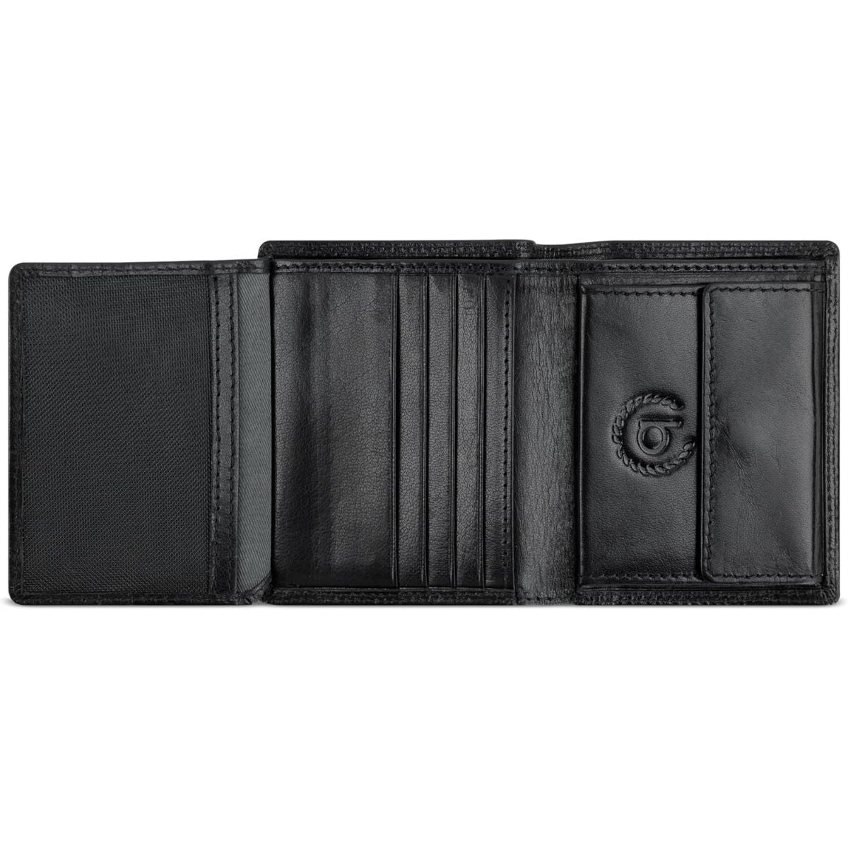 Portofel Barbati Bugatti Primo, 491321, Piele Naturala, Design Vertica, Compartiment CI, negr