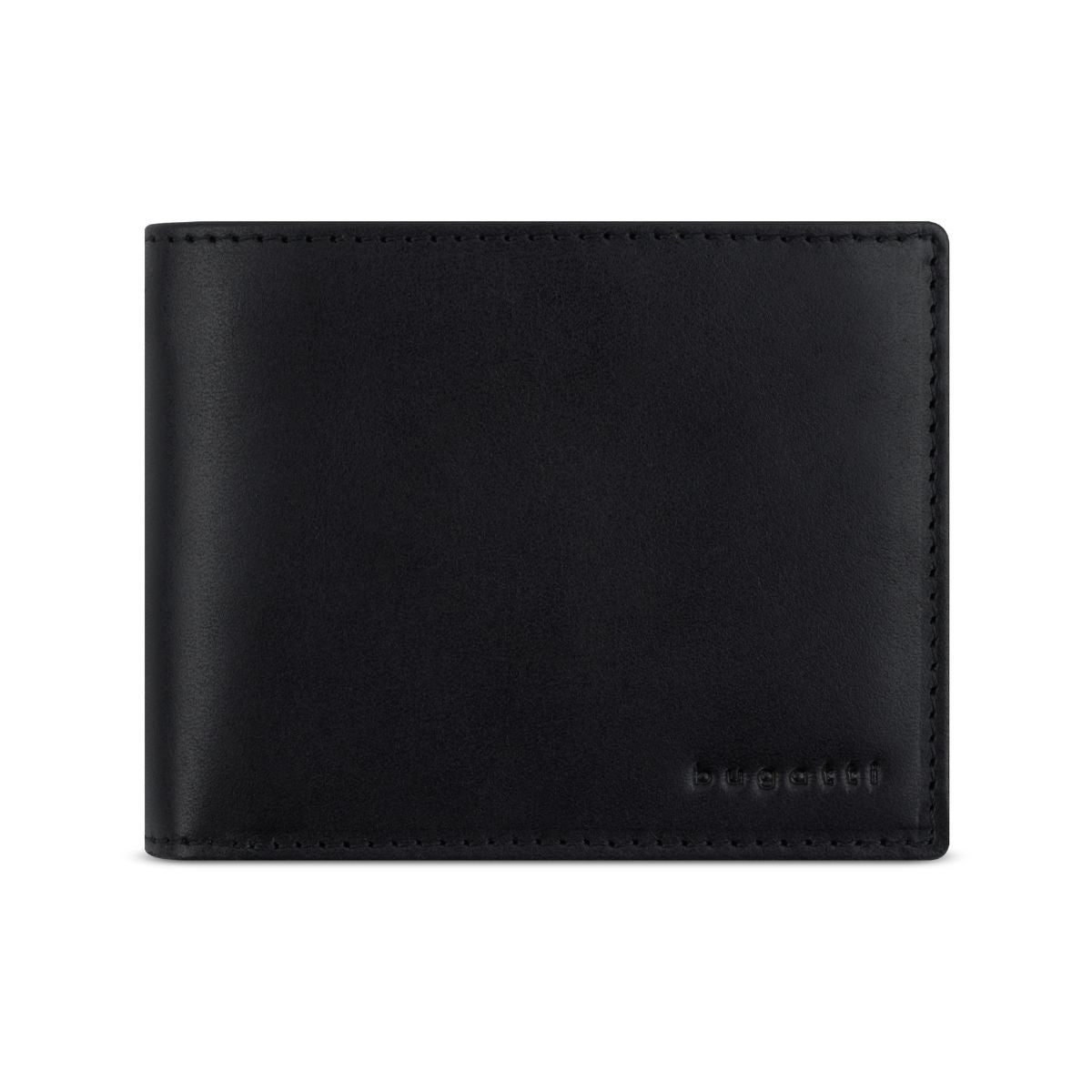 Portofel Barbati Bugatti Remo, 492398, Piele Naturala Neagra, RFID, Design Orizontal, Compartiment CI