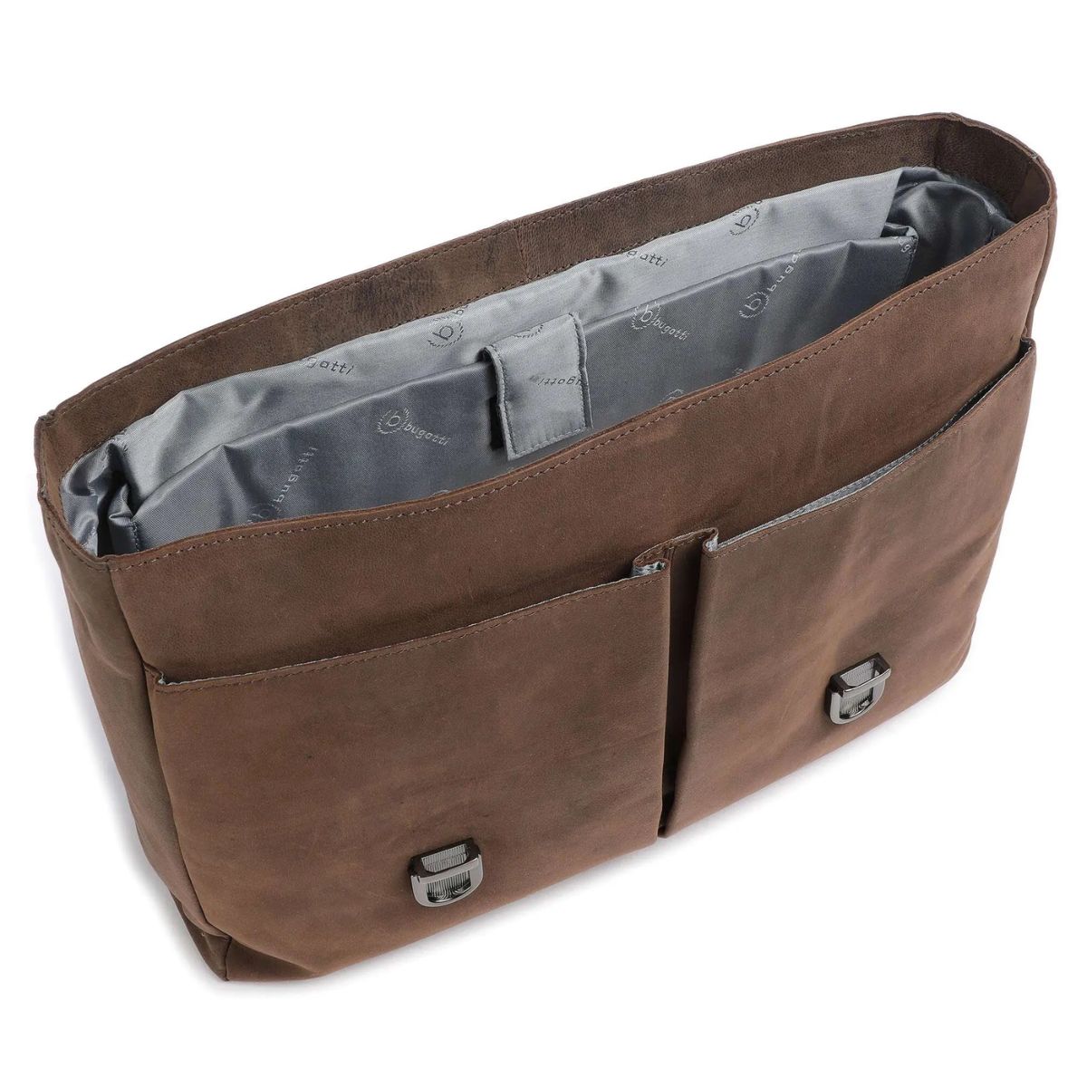 Geanta business laptop, Bugatti, seria Luca, 495639, piele naturala, maro