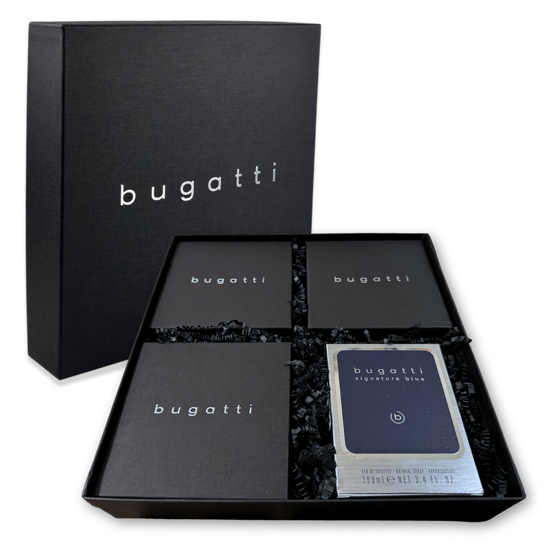 Set Cadou Barbati Exclusivist Bugatti – Signature Blue, Portofel