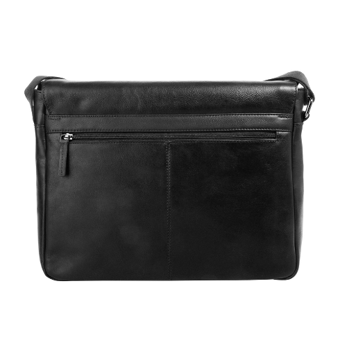 Geantă business / laptop, Bugatti, Seria CORSO, 37 x 29 x 10 cm, piele naturală, neagră